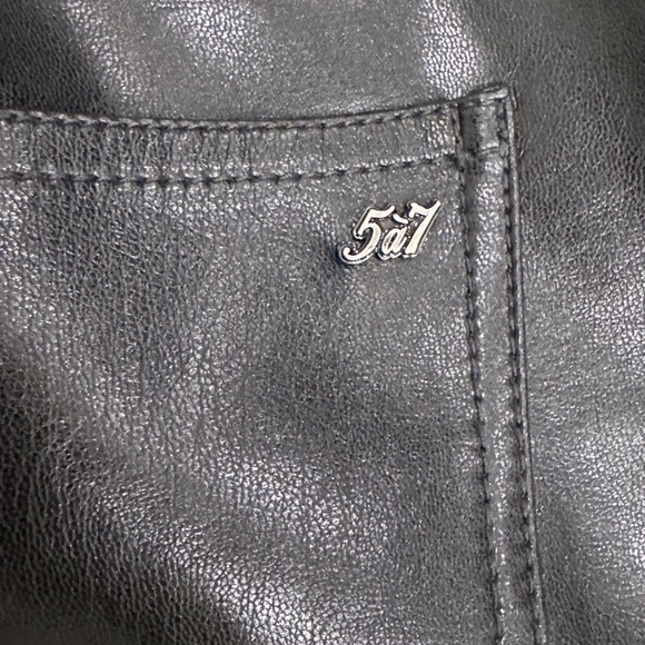 CINQ A SEPT Tana Faux Leather Midi Skirt in Black Size 16 VGUC - Picture 8 of 10